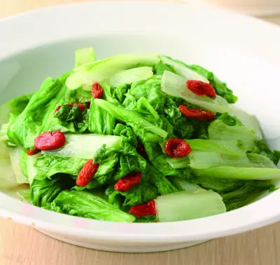 枸杞炒小白菜