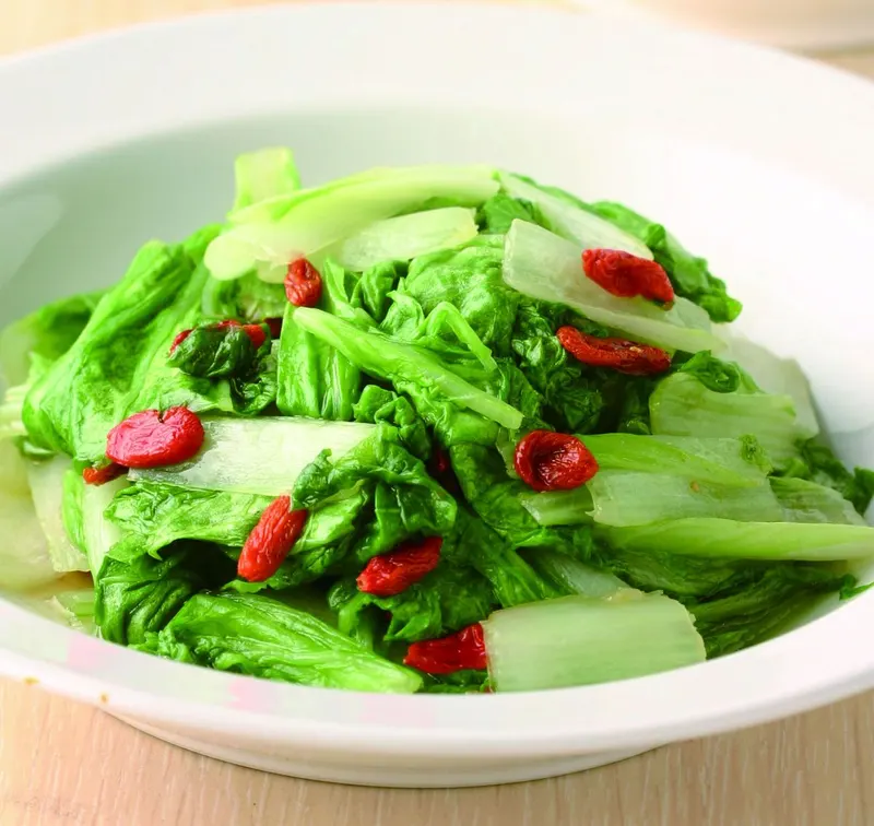 枸杞炒小白菜