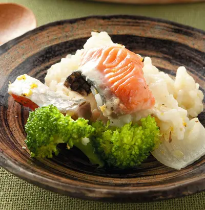 奶油鮭魚燉飯