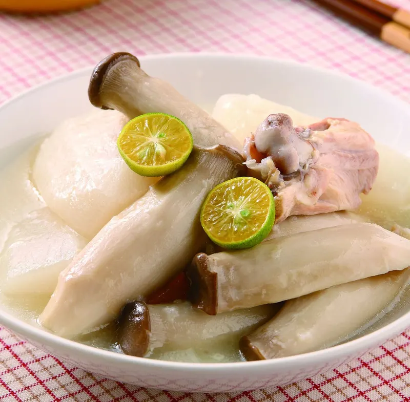 桔香杏鮑燉大根