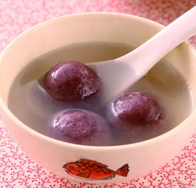 紫米紅豆湯圓