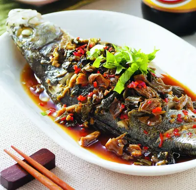 福菜蒸鱸魚