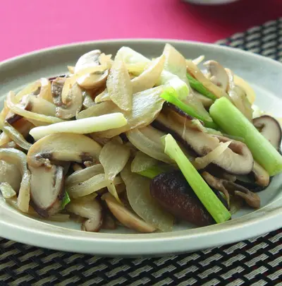 鮮菇炒雙蔥