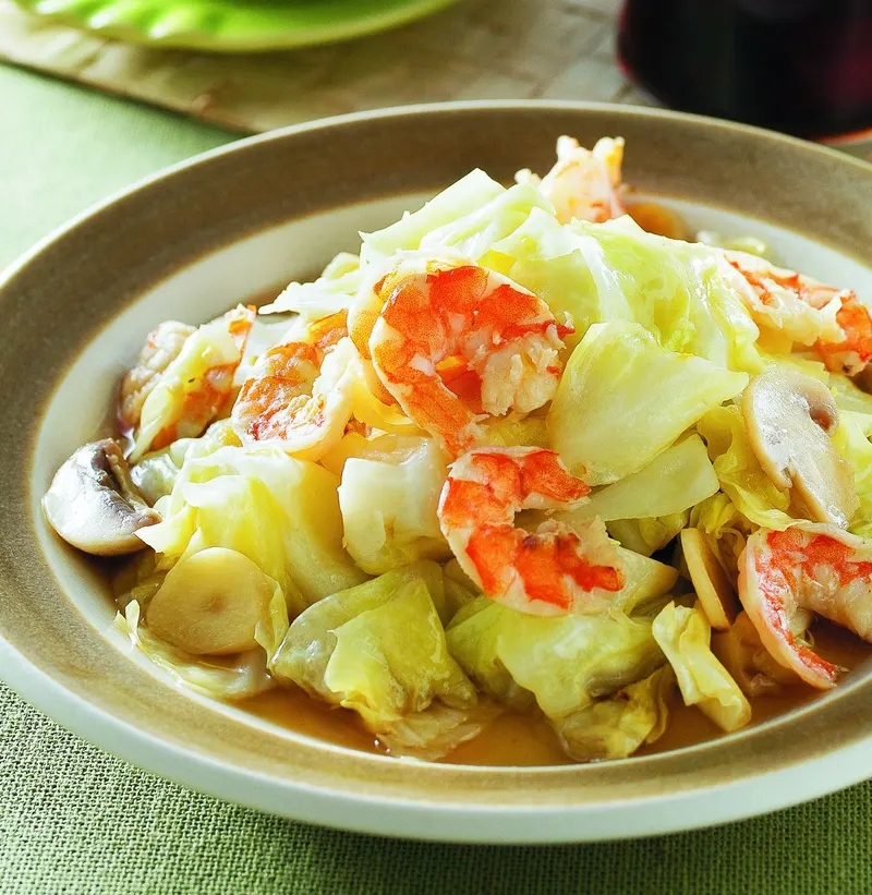 蝦片高麗菜