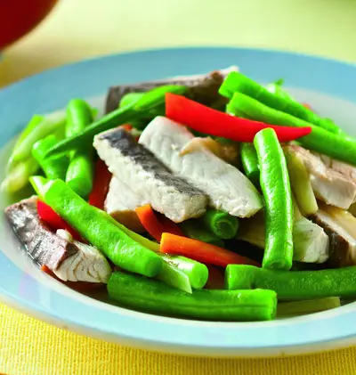 四季豆炒虱目魚