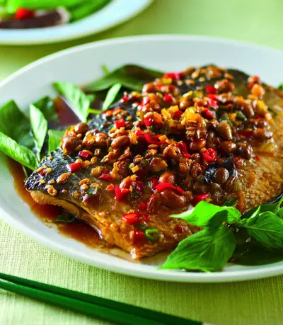 豆醬塔香虱目魚