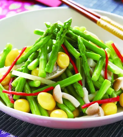白果炒蘆筍