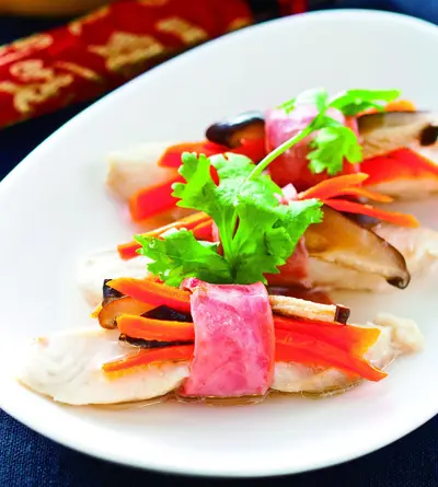 火腿蒸鯛魚片