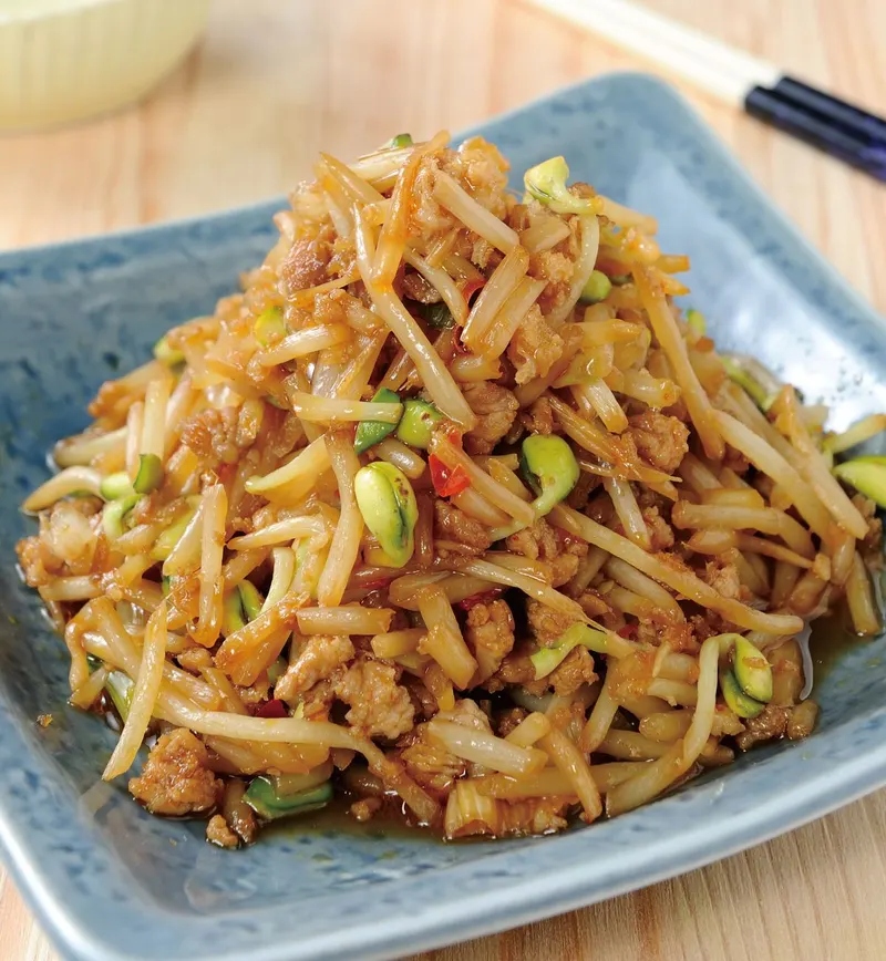 肉末碎豆芽