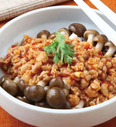 肉醬蒸菇
