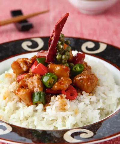 三椒尖雞燴飯