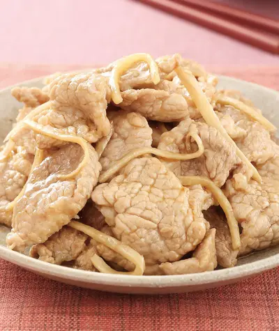麻油炒肉片