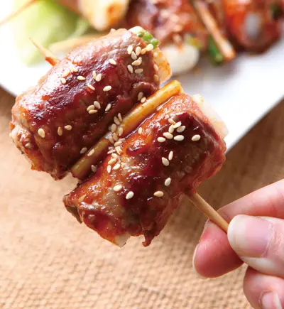 年糕牛肉捲串