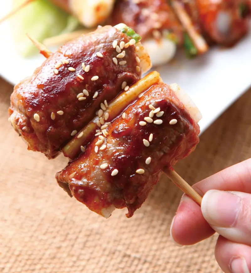 年糕牛肉捲串