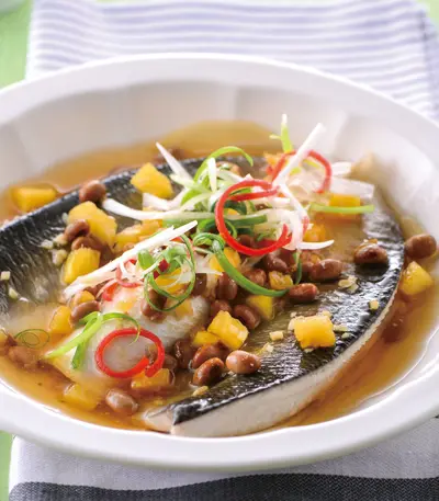 鳳梨豆醬蒸虱目魚肚