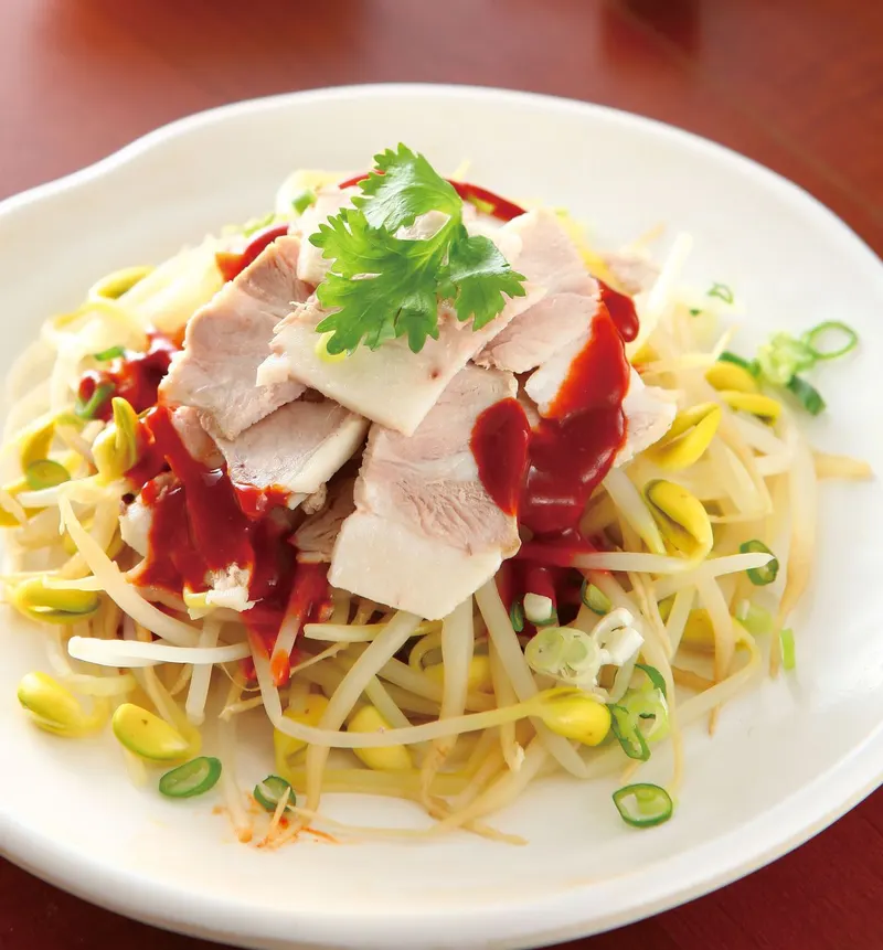 肉片拌黃豆芽