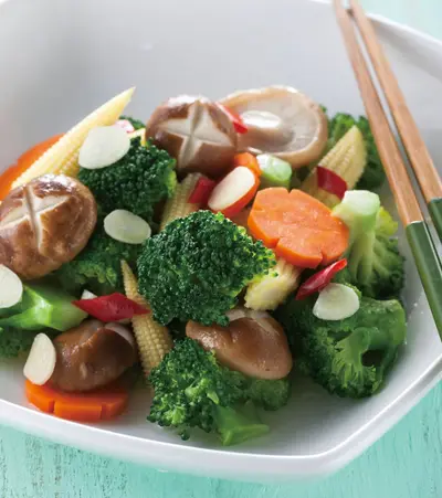 鮮香菇拌花椰菜