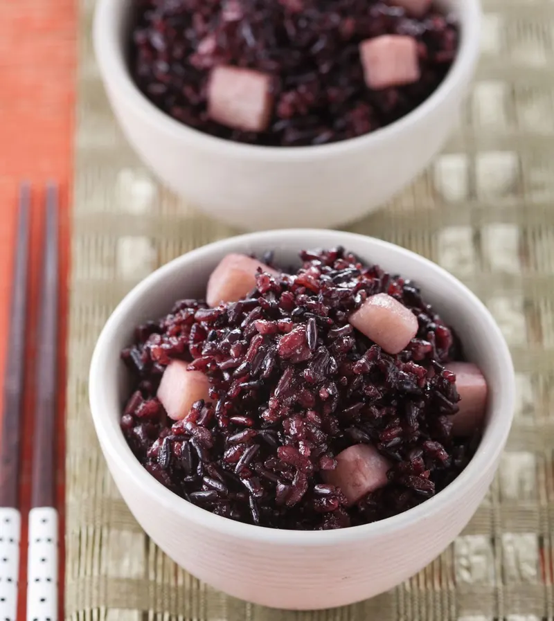 紫米山藥飯