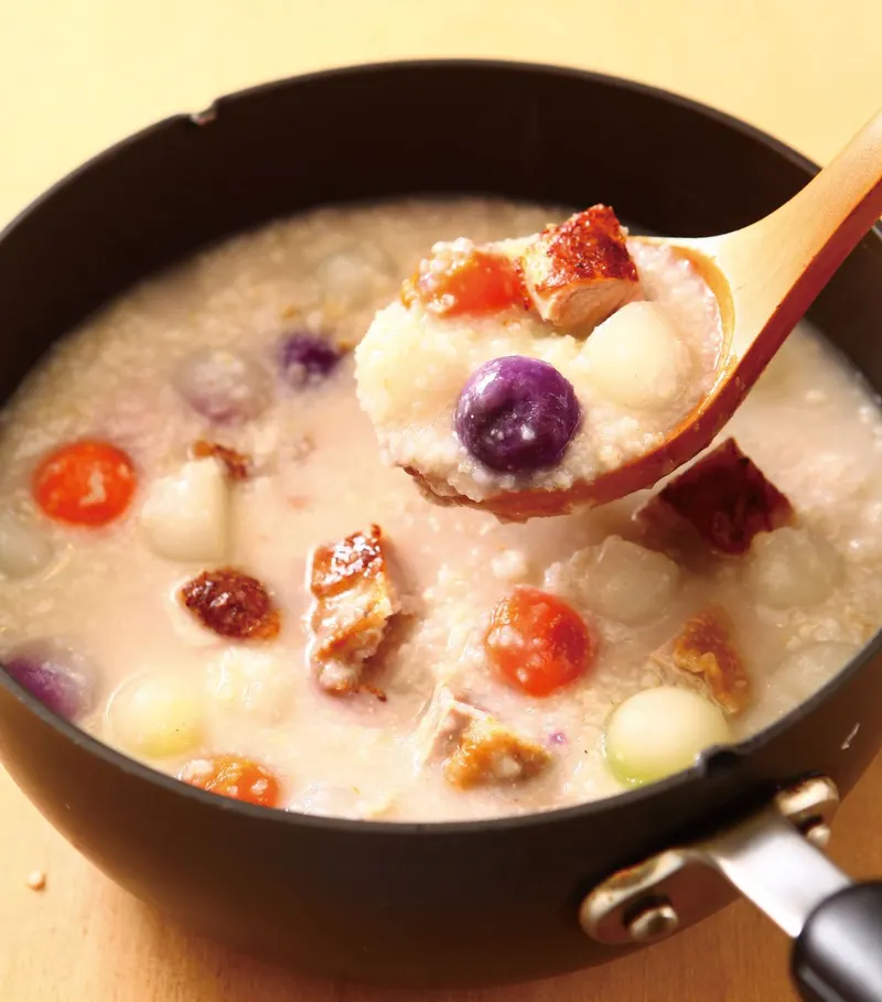 粥底雞丁菜心濃湯