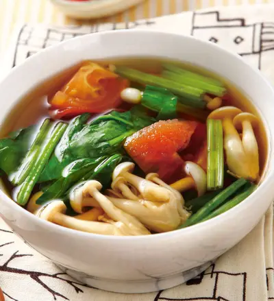 菠菜番茄鮮菇湯