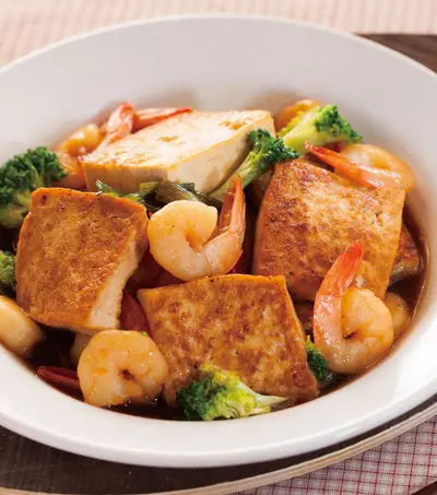 蝦仁燒豆腐(1)