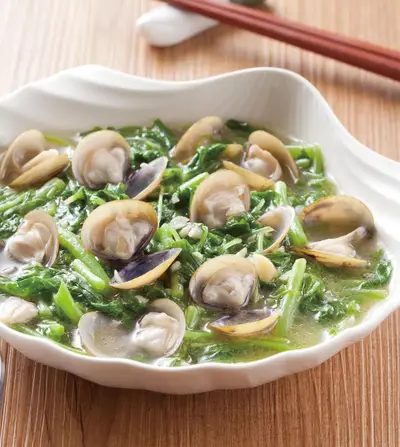 黃金蜆炒莧菜