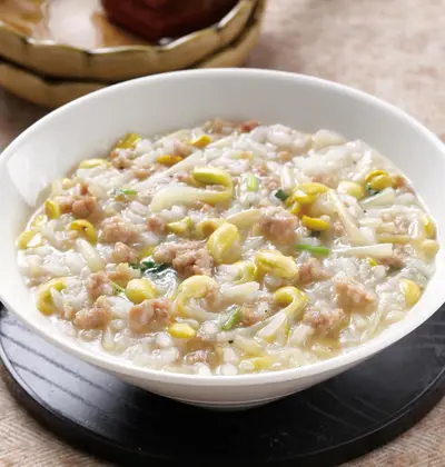 黃豆苗瘦肉粥