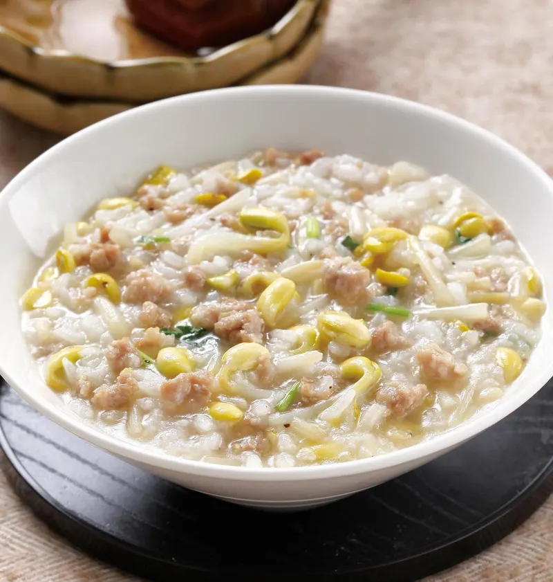 黃豆苗瘦肉粥