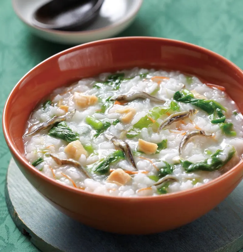 莧菜干貝小豆粥