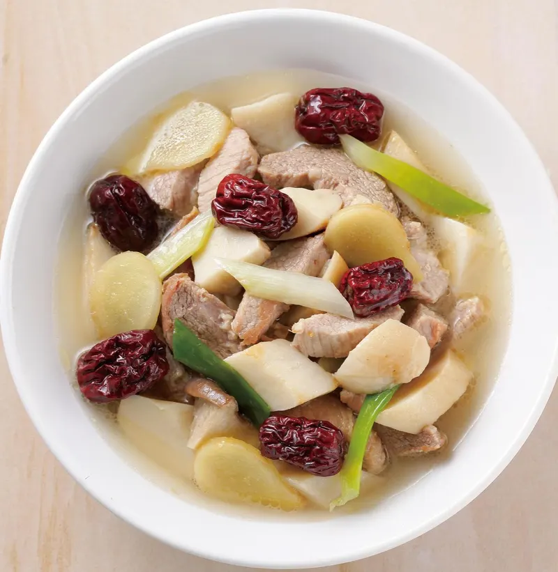 麻油杏鮑菇燉霜降豬