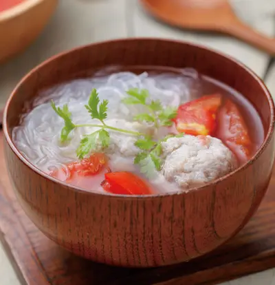 番茄春雨丸子湯