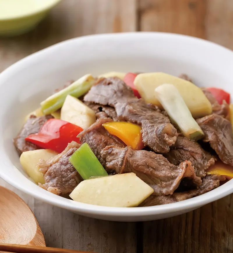 蘋果牛肉片