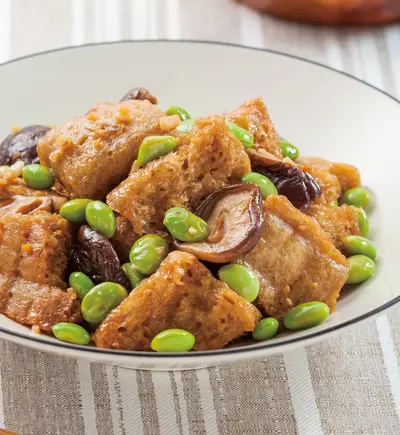 毛豆烤麩