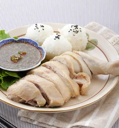 海南雞球飯