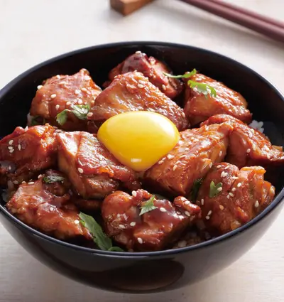 月見雞腿丼