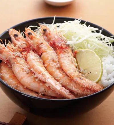 鹽烤草蝦蓋飯