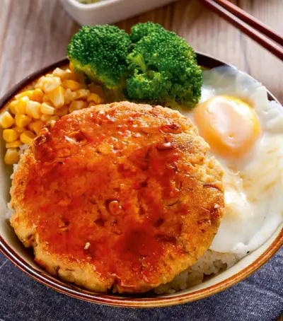 蔬食漢堡肉丼
