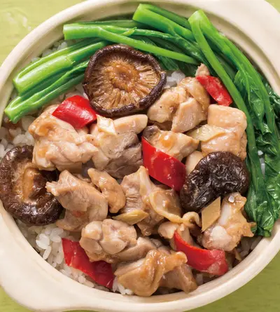香菇雞球煲飯
