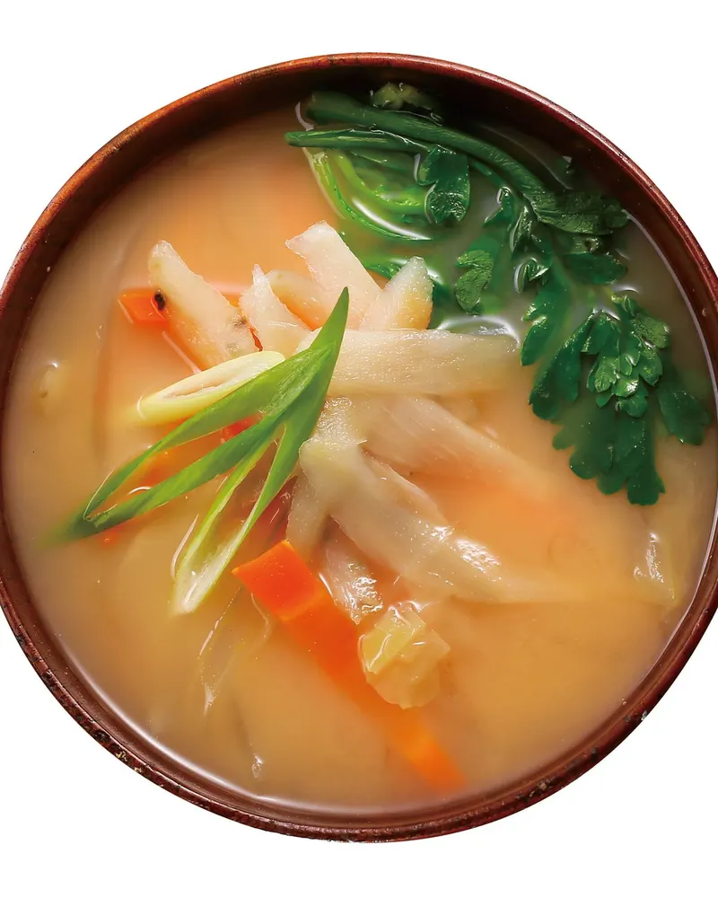 味噌牛蒡野菜湯