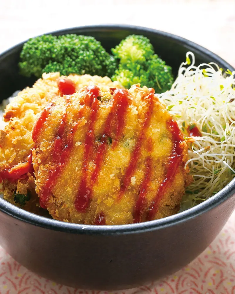 素豬排蓋飯