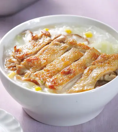 雞腿排粥