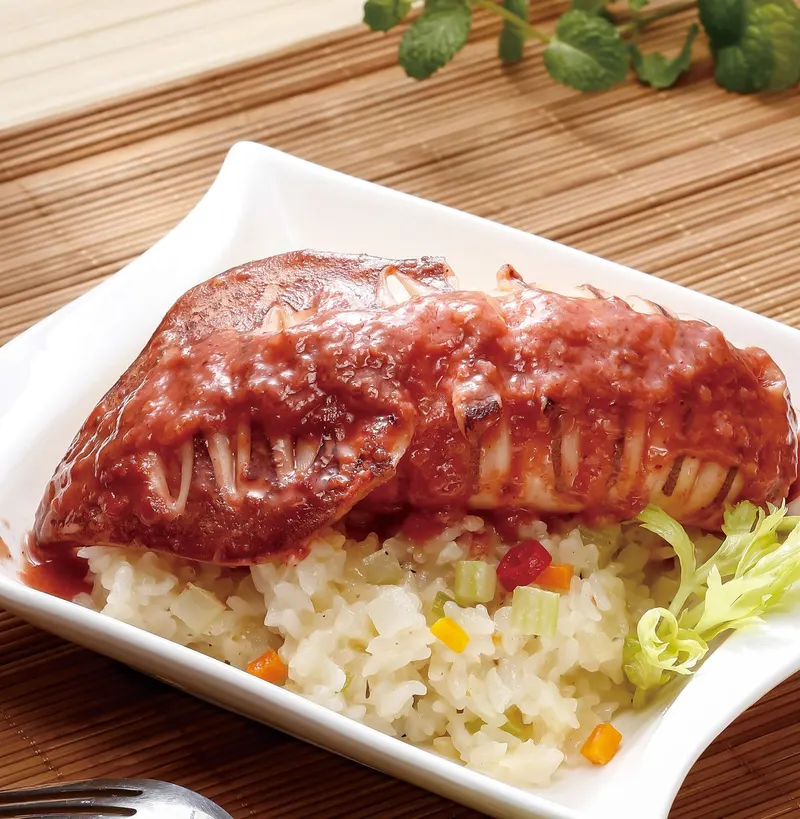紅麴透抽燉飯(電子鍋)