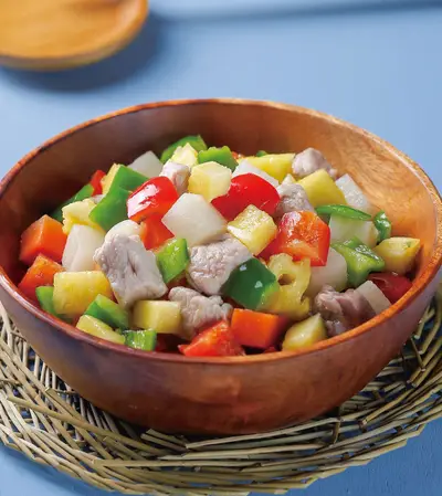 五彩肉丁