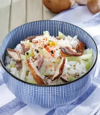 鮮菇胡瓜肉絲炊飯