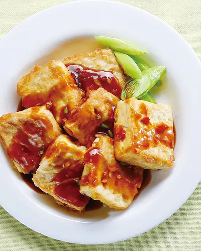 蒜味板豆腐煎蛋