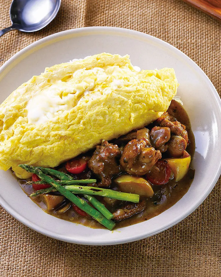 蘋果雞肉歐姆蛋包飯