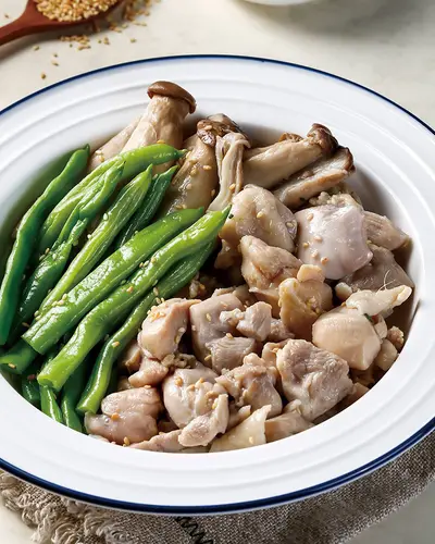 蕈菇雞肉蒸