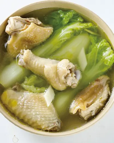 娃白菜雞湯