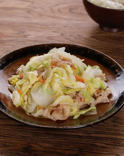 肉片炒白菜