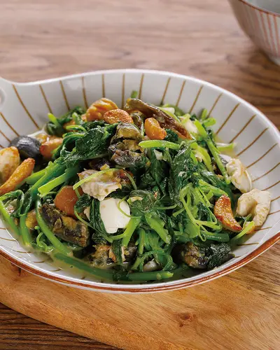 莧菜炒金銀蛋